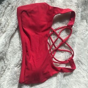 Coral Free to be wild sports bra (size 6)